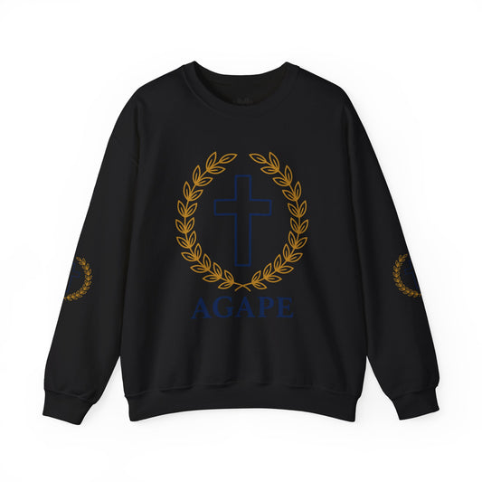 Agape Cross Crewneck Sweatshirt — Christian Faith Pullover