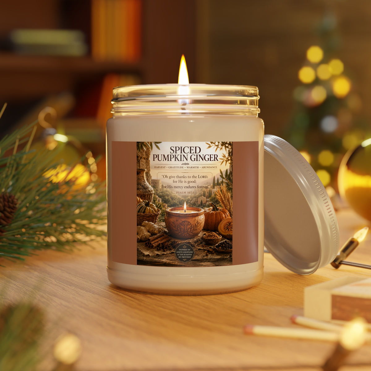 Spiced Pumpkin Ginger Soy Candle — 9oz Scented Jar