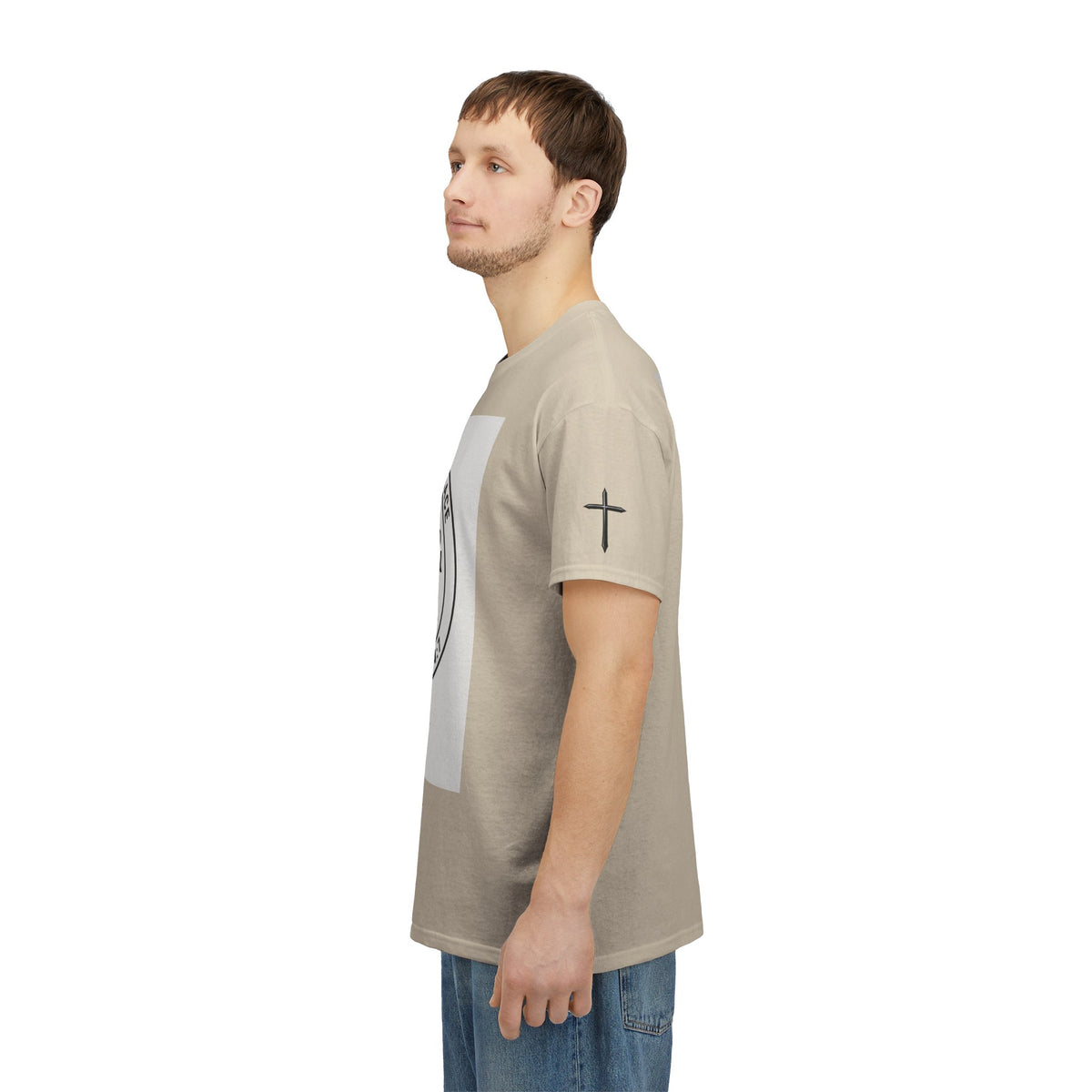 Christian Son & Heir T-Shirt — 'Adopted by Grace' Faith Tee with Jesus Prayer Design