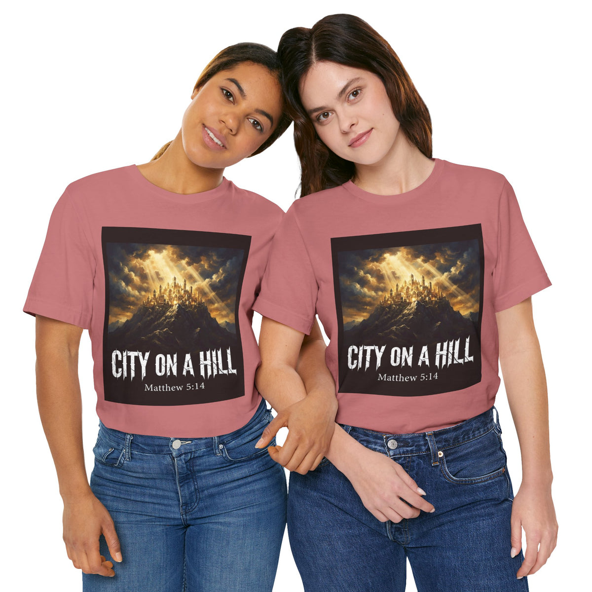 City on a Hill T-Shirt — Matthew 5:14 Christian Faith Tee