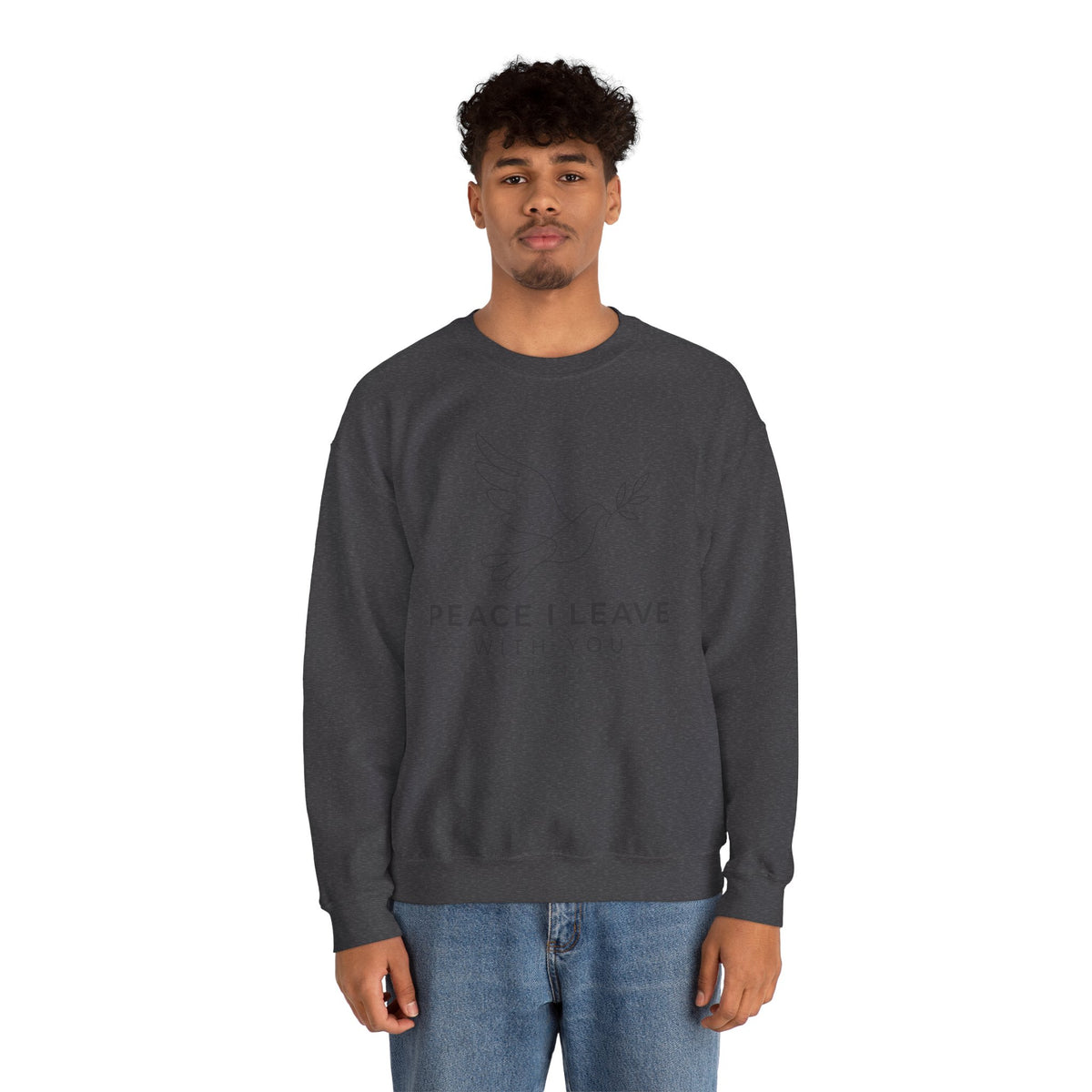 Peace I Leave Crewneck Sweatshirt — Dove & John 14:27 Inspirational Sweatshirt