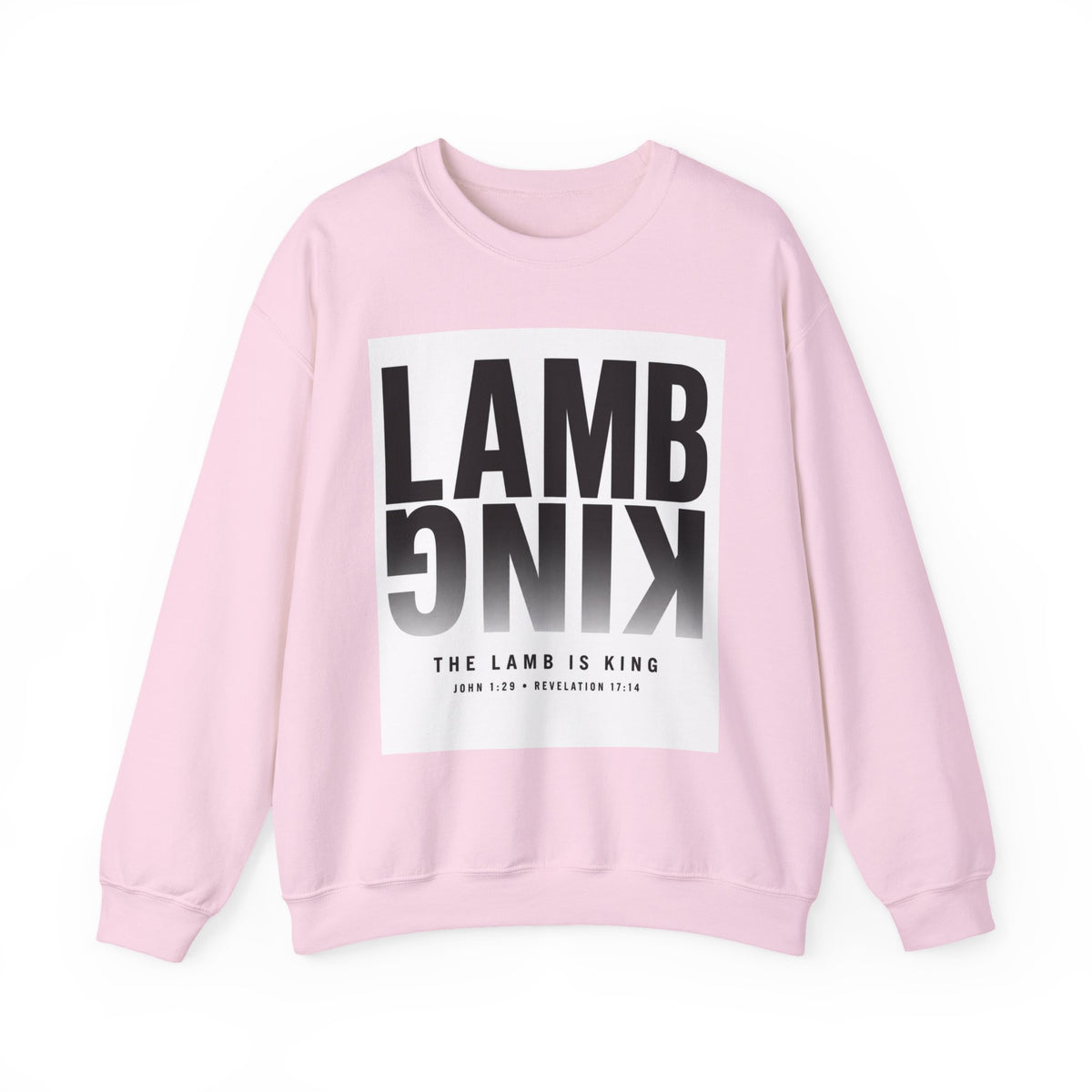 Lamb King Crewneck Sweatshirt — "The Lamb Is King" Christian Graphic Pullover