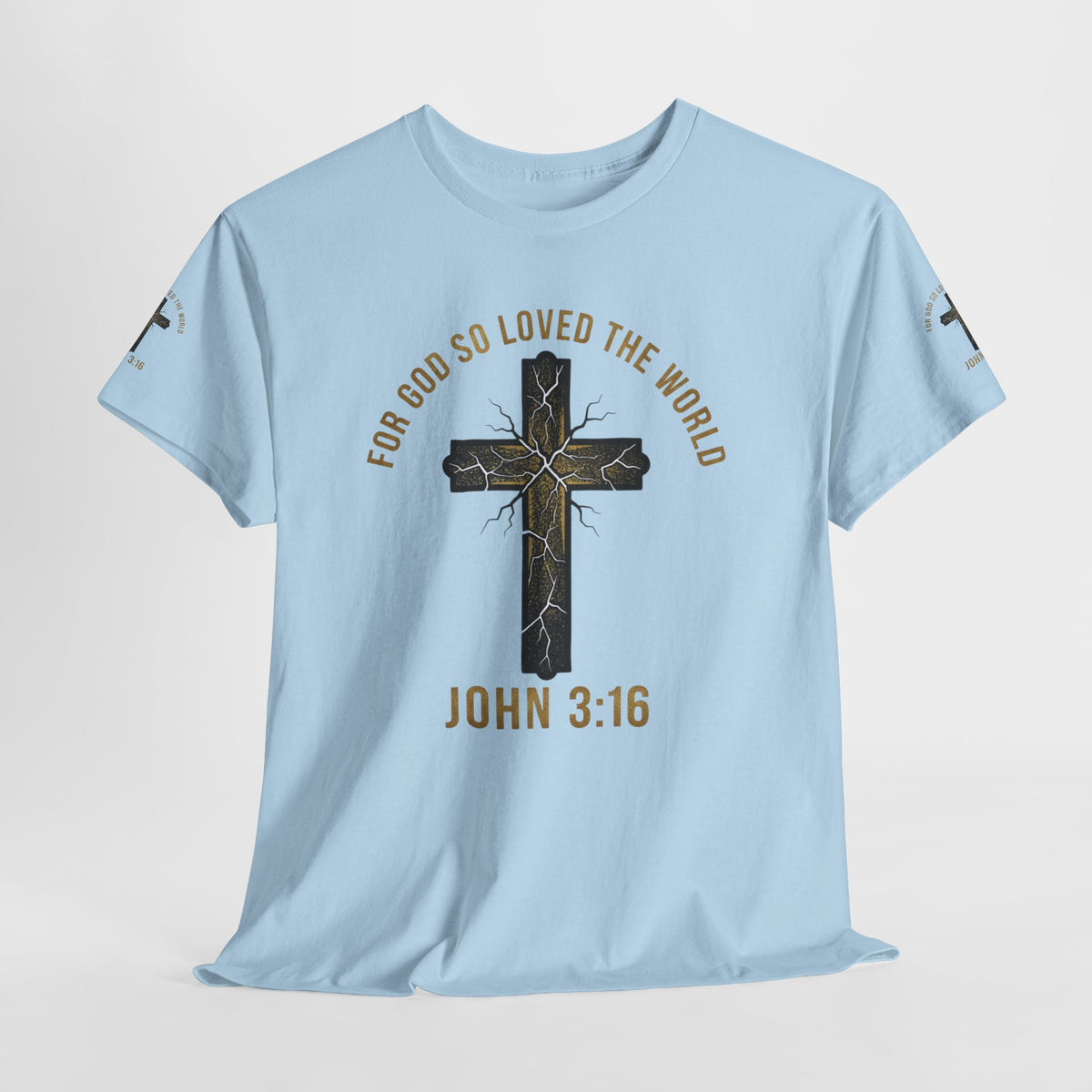 John 3:16 Cross T-Shirt — "For God So Loved the World" Christian Tee