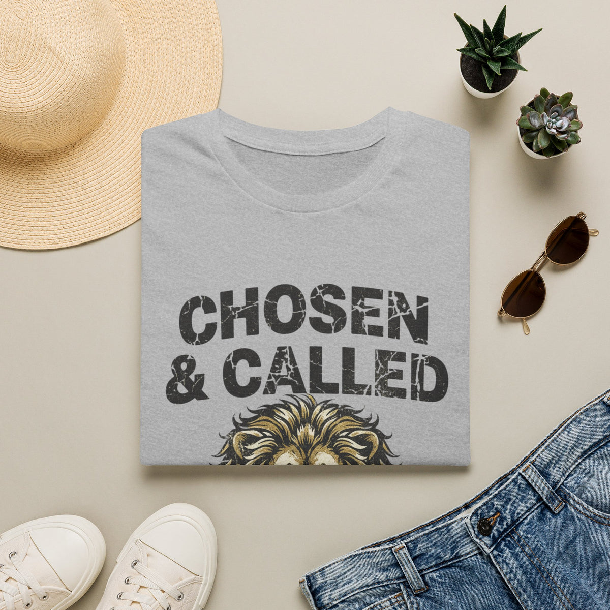 Chosen & Called Lion T-Shirt — Inspirational Christian Faith Tee