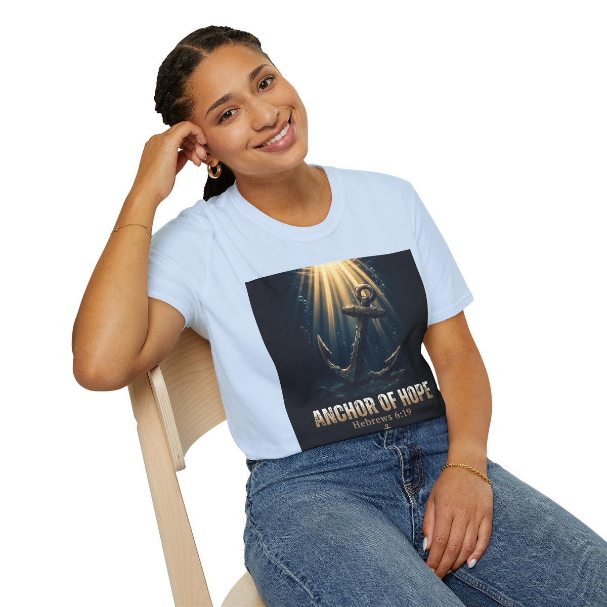 Anchor of Hope T-Shirt — Inspirational Anchor Design (Hebrews 6:19)