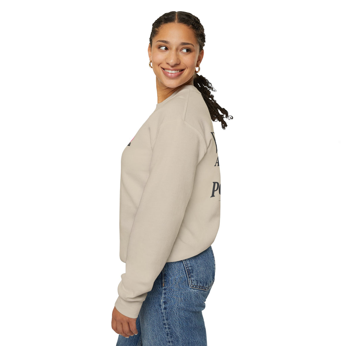 Christian Crewneck Sweatshirt — “With God All Things Are Possible” Inspirational Pullover