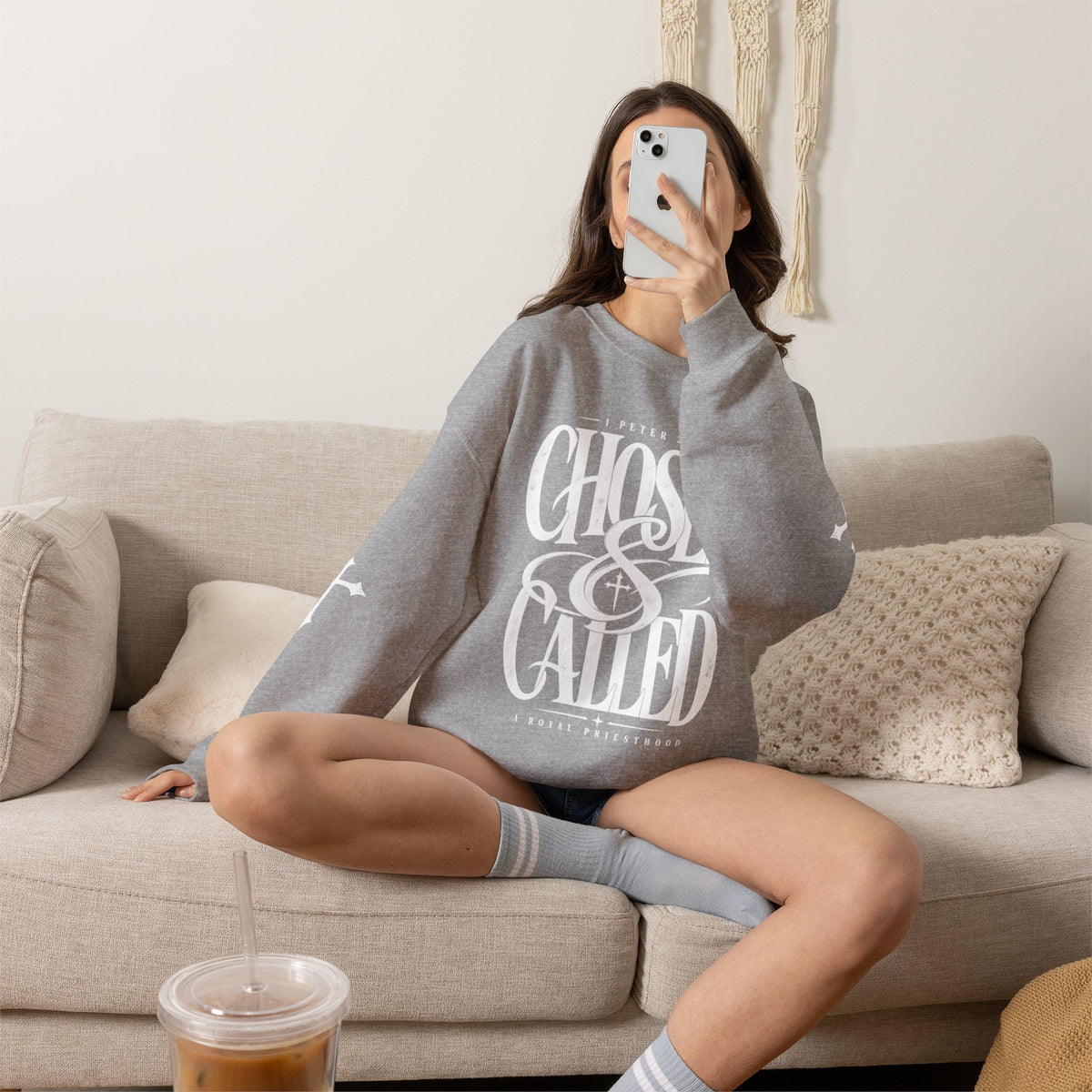 Chosen & Called Crewneck Sweatshirt — Christian Faith Apparel, 'A Royal Priesthood' Gospel Pullover