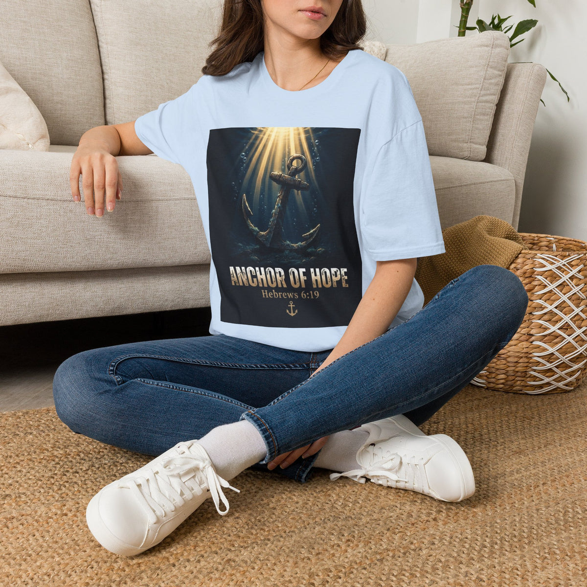 Anchor of Hope T-Shirt — Inspirational Anchor Design (Hebrews 6:19)
