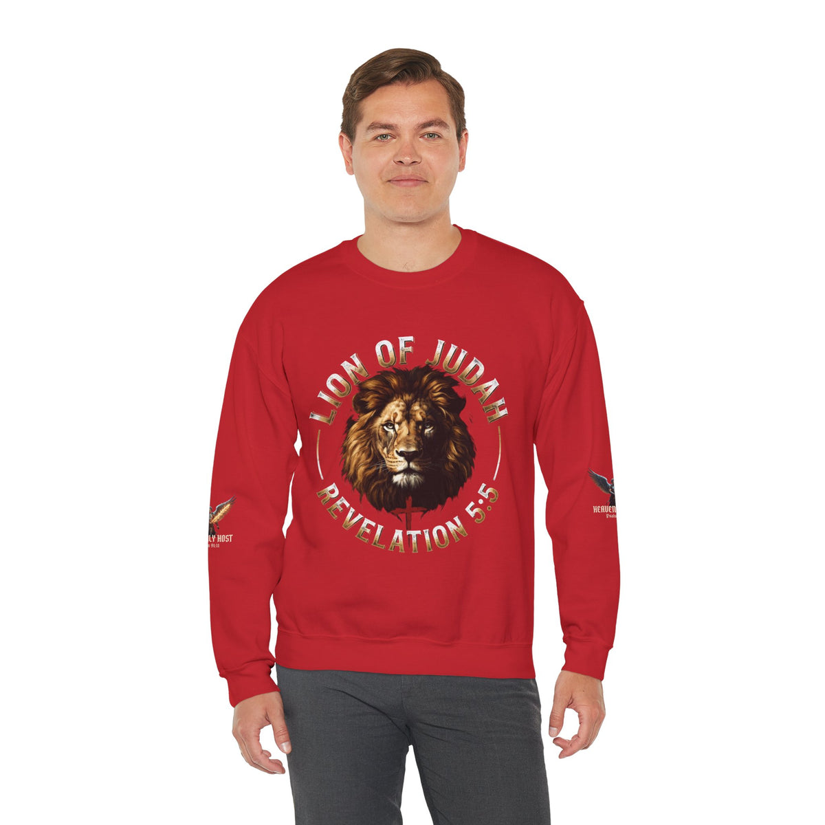Lion of Judah Sweatshirt – "Revelation 5:5" Christian Crewneck