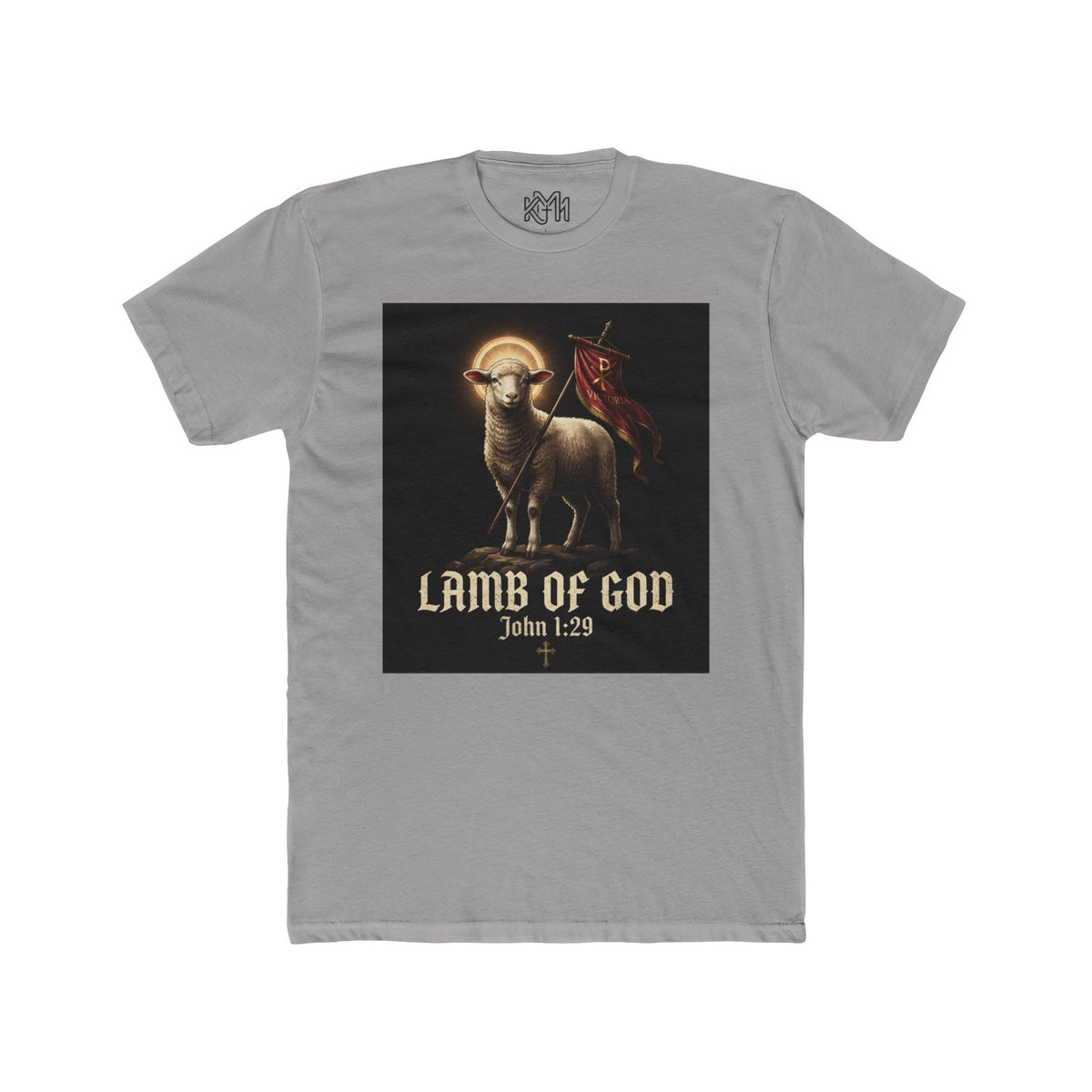 Lamb of God Tee — 'John 1:29' Religious Christian T-Shirt with INRI Cross Back