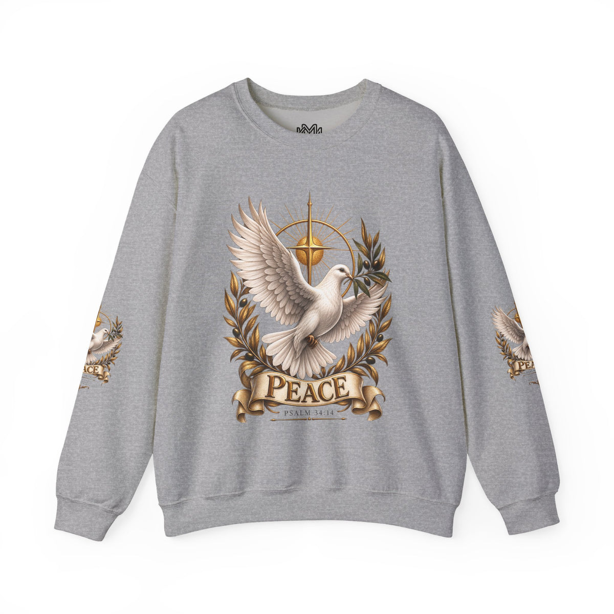 Peace Dove Crewneck Sweatshirt — Religious Christian Dove & Olive Branch Pullover