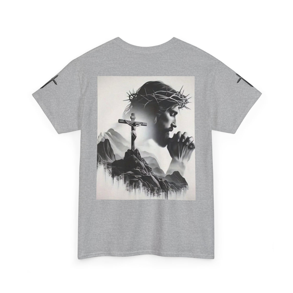 Christian Son & Heir T-Shirt — 'Adopted by Grace' Faith Tee with Jesus Prayer Design