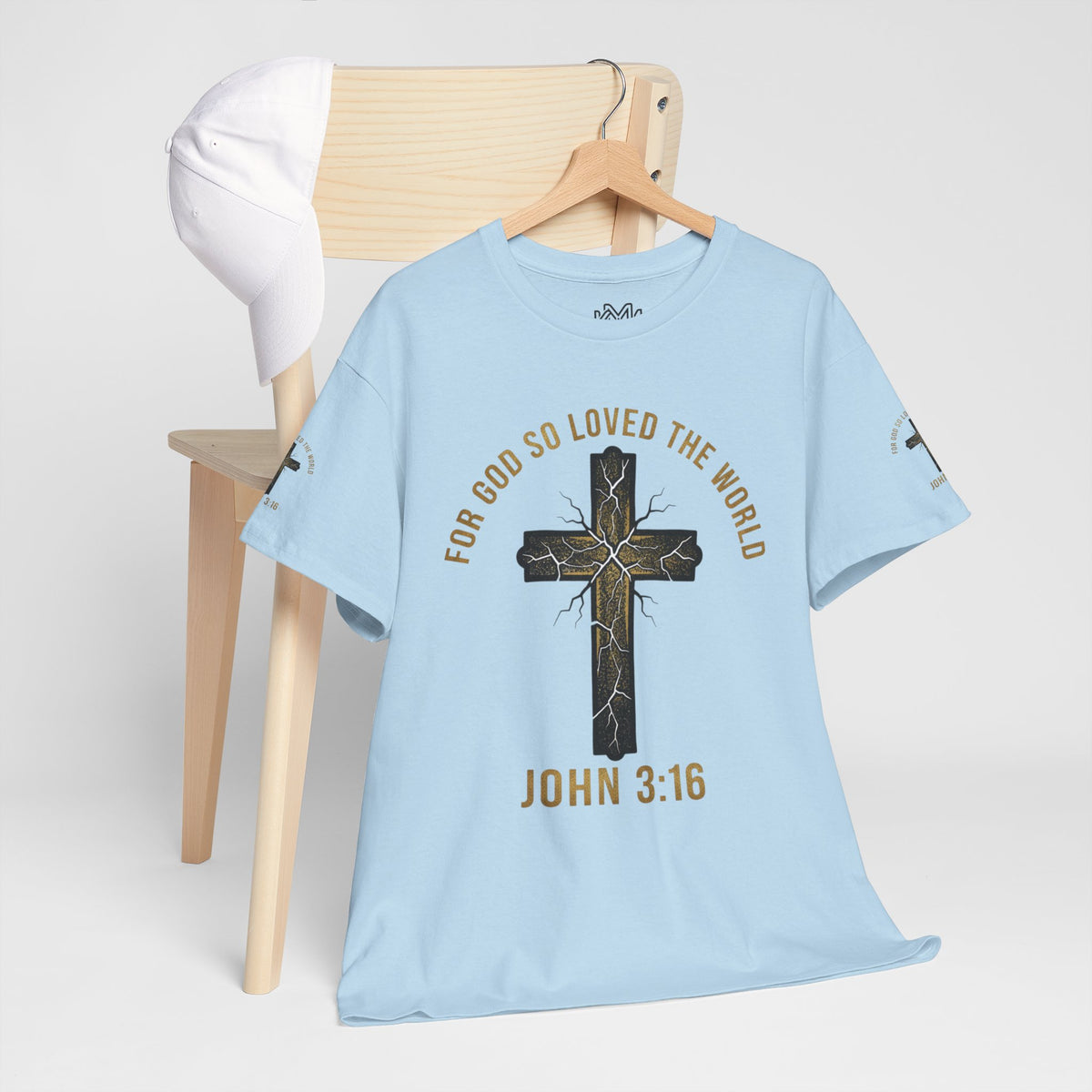 John 3:16 Cross T-Shirt — "For God So Loved the World" Christian Tee