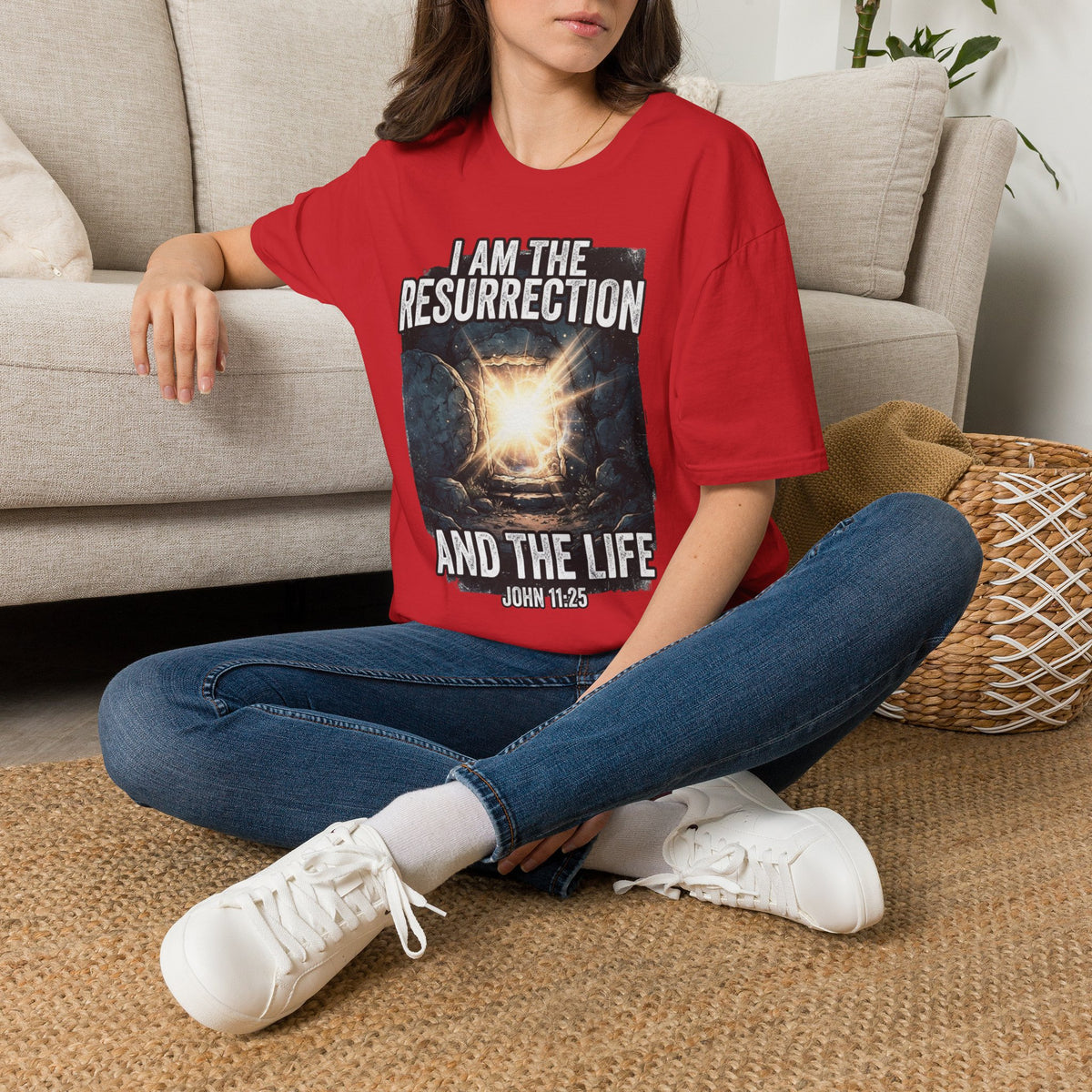 I Am The Resurrection T-Shirt — John 11:25 Christian Easter Tee