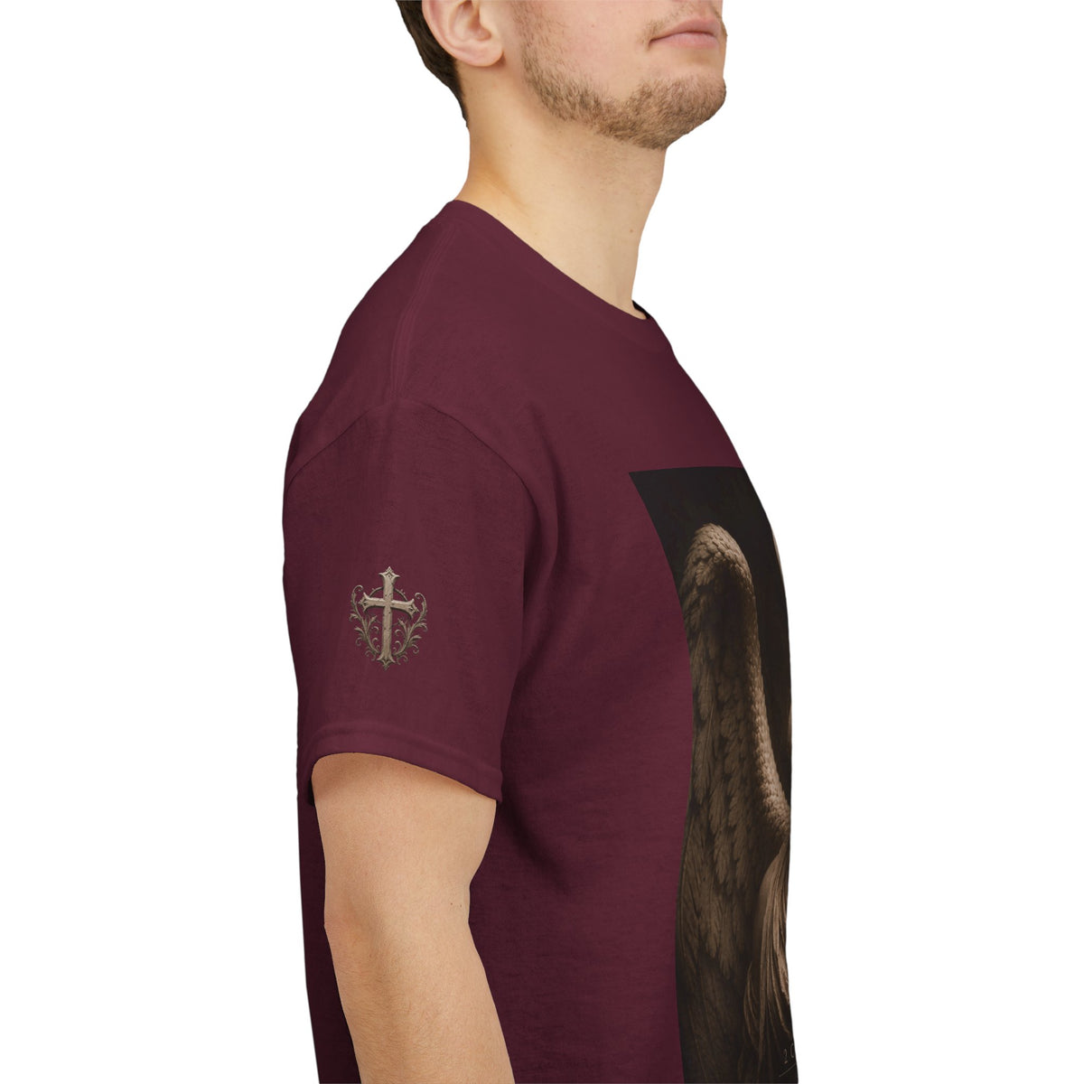 Angel Graphic Tee — "Walk by Faith, Not by Sight" Inspirational T‑Shirt