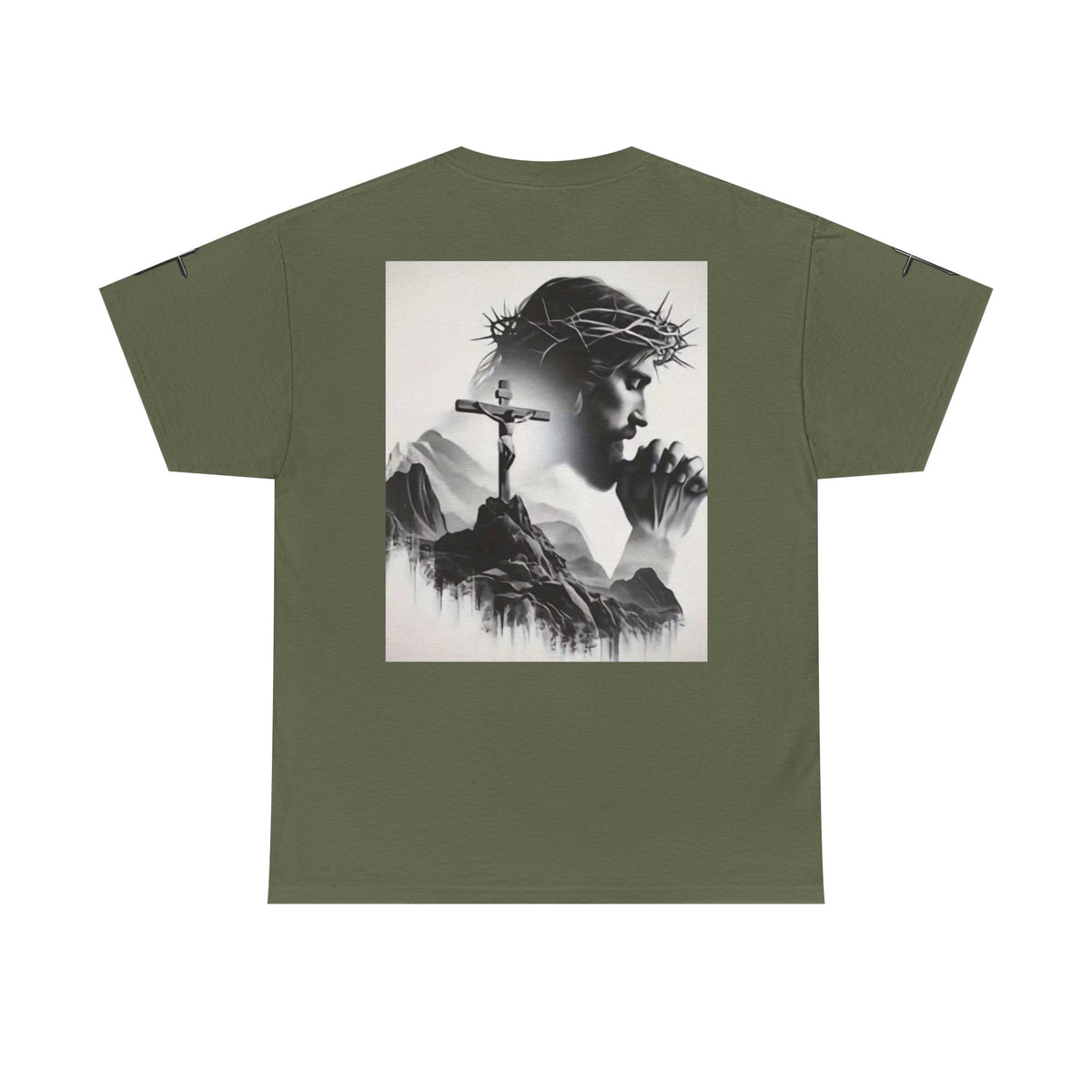 Christian Son & Heir T-Shirt — 'Adopted by Grace' Faith Tee with Jesus Prayer Design