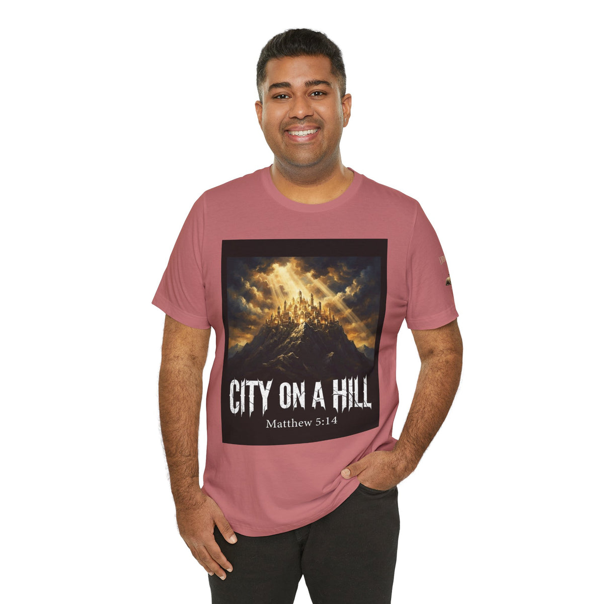 City on a Hill T-Shirt — Matthew 5:14 Christian Faith Tee