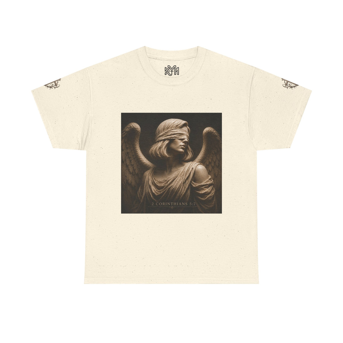 Angel Graphic Tee — "Walk by Faith, Not by Sight" Inspirational T‑Shirt