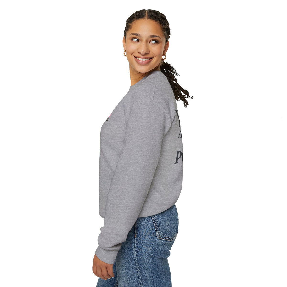 Christian Crewneck Sweatshirt — “With God All Things Are Possible” Inspirational Pullover