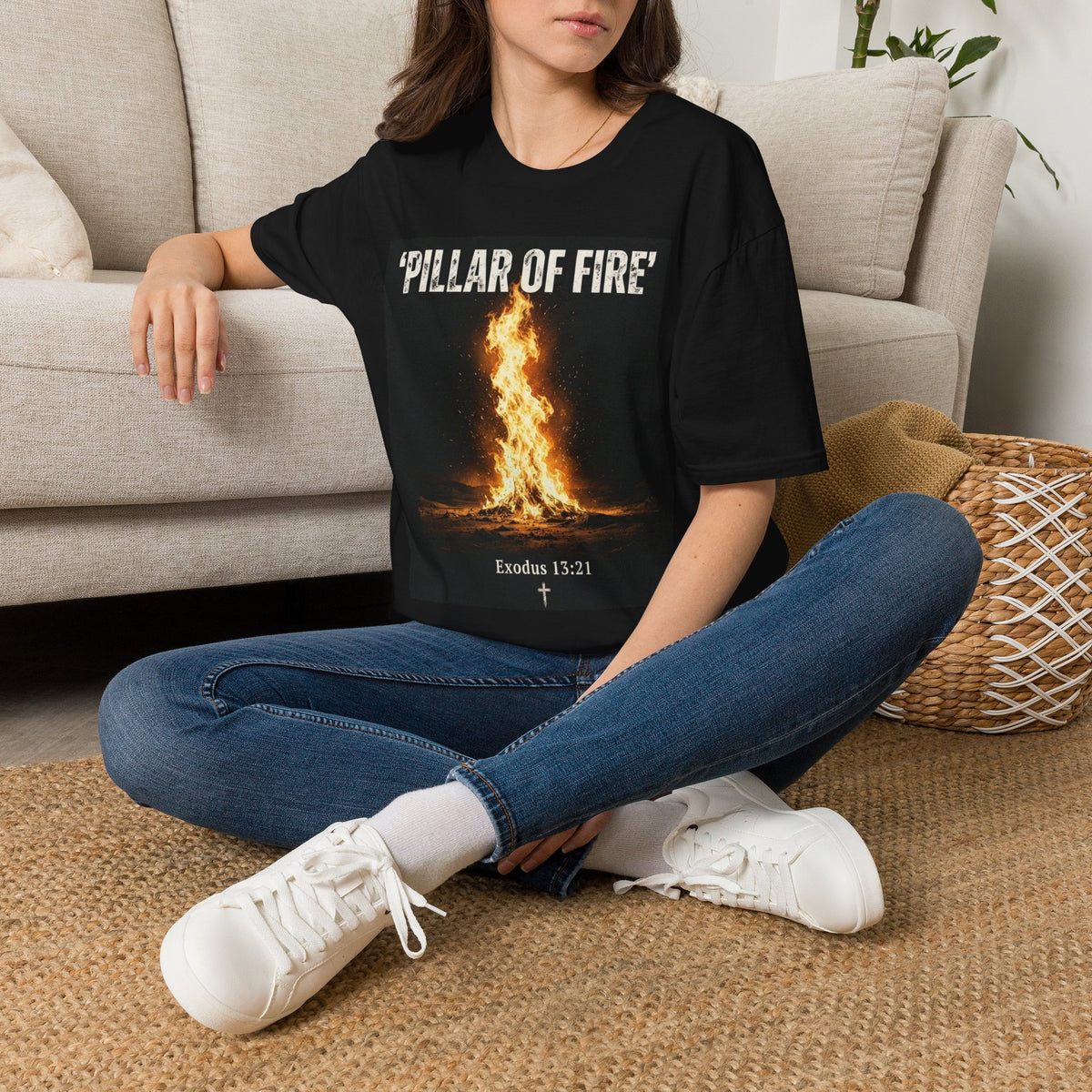 Pillar of Fire T‑Shirt — Biblical Exodus 13:21 Inspirational Faith Tee