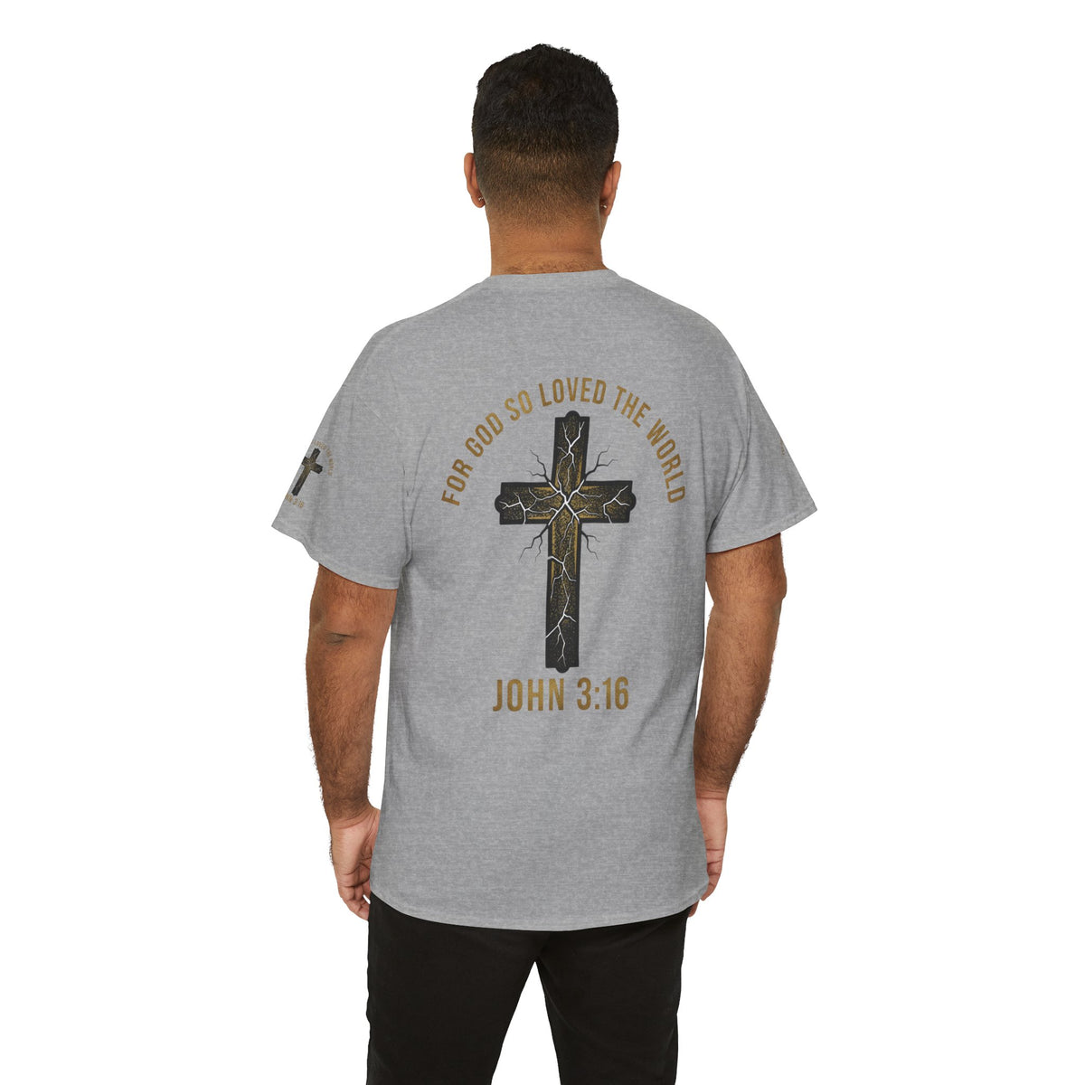 John 3:16 Cross T-Shirt — "For God So Loved the World" Christian Tee