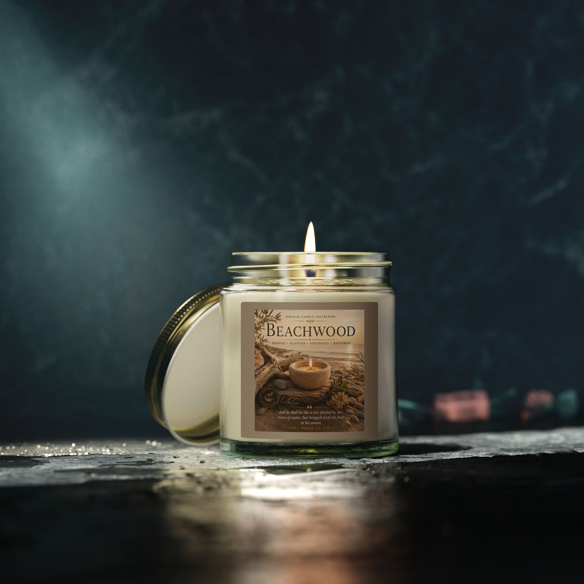 Beachwood Coconut Apricot Scented Candle (4oz, 9oz)