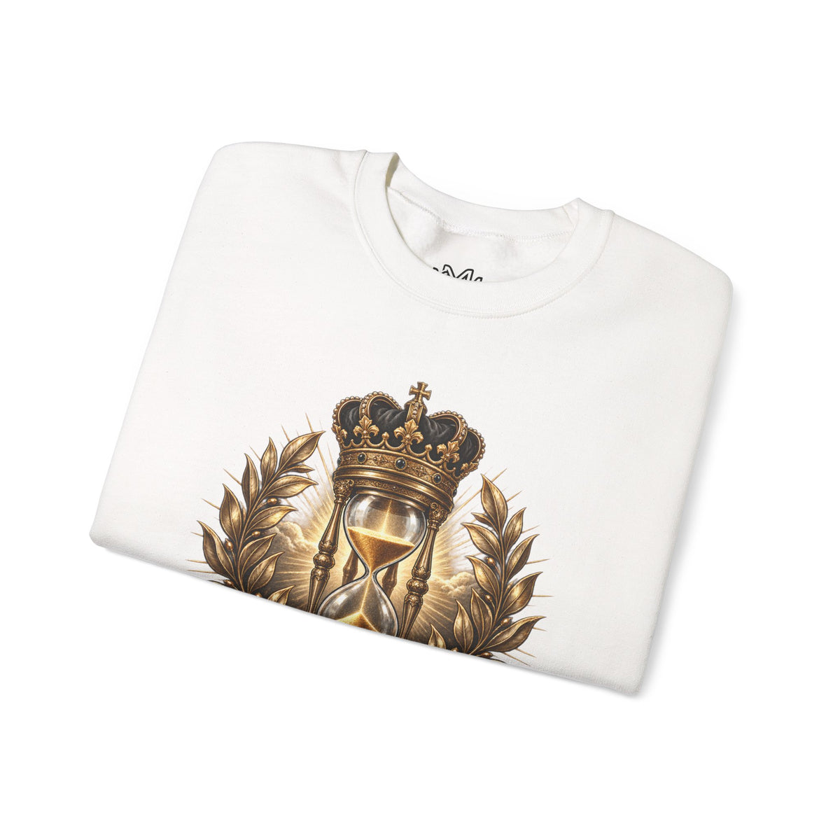 In His Time Crewneck Sweatshirt – Inspirational Christian Scripture Hourglass Design