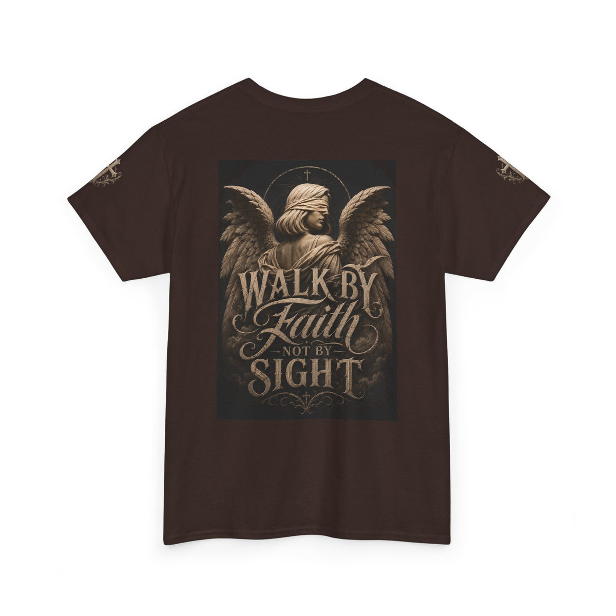 Angel Graphic Tee — "Walk by Faith, Not by Sight" Inspirational T‑Shirt