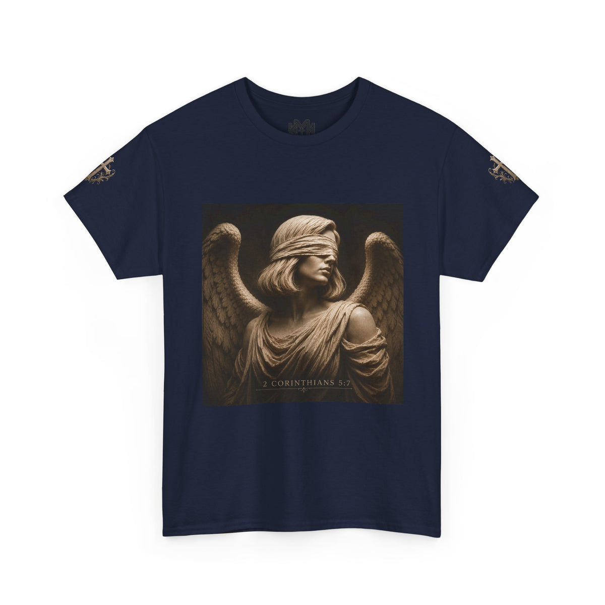 Angel Graphic Tee — "Walk by Faith, Not by Sight" Inspirational T‑Shirt
