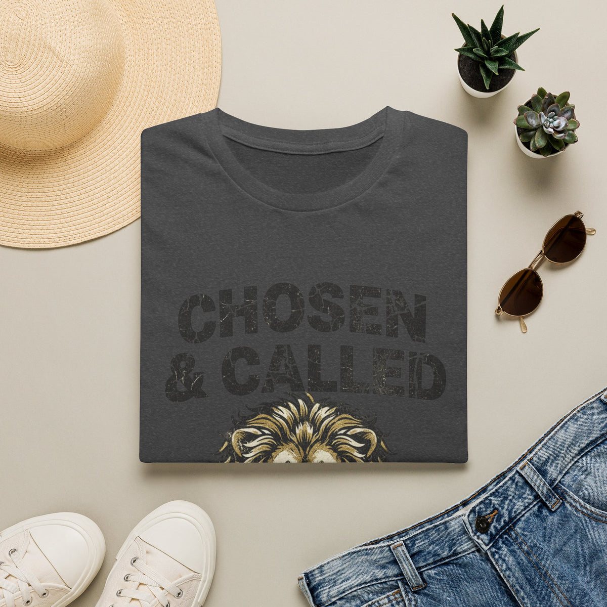 Chosen & Called Lion T-Shirt — Inspirational Christian Faith Tee