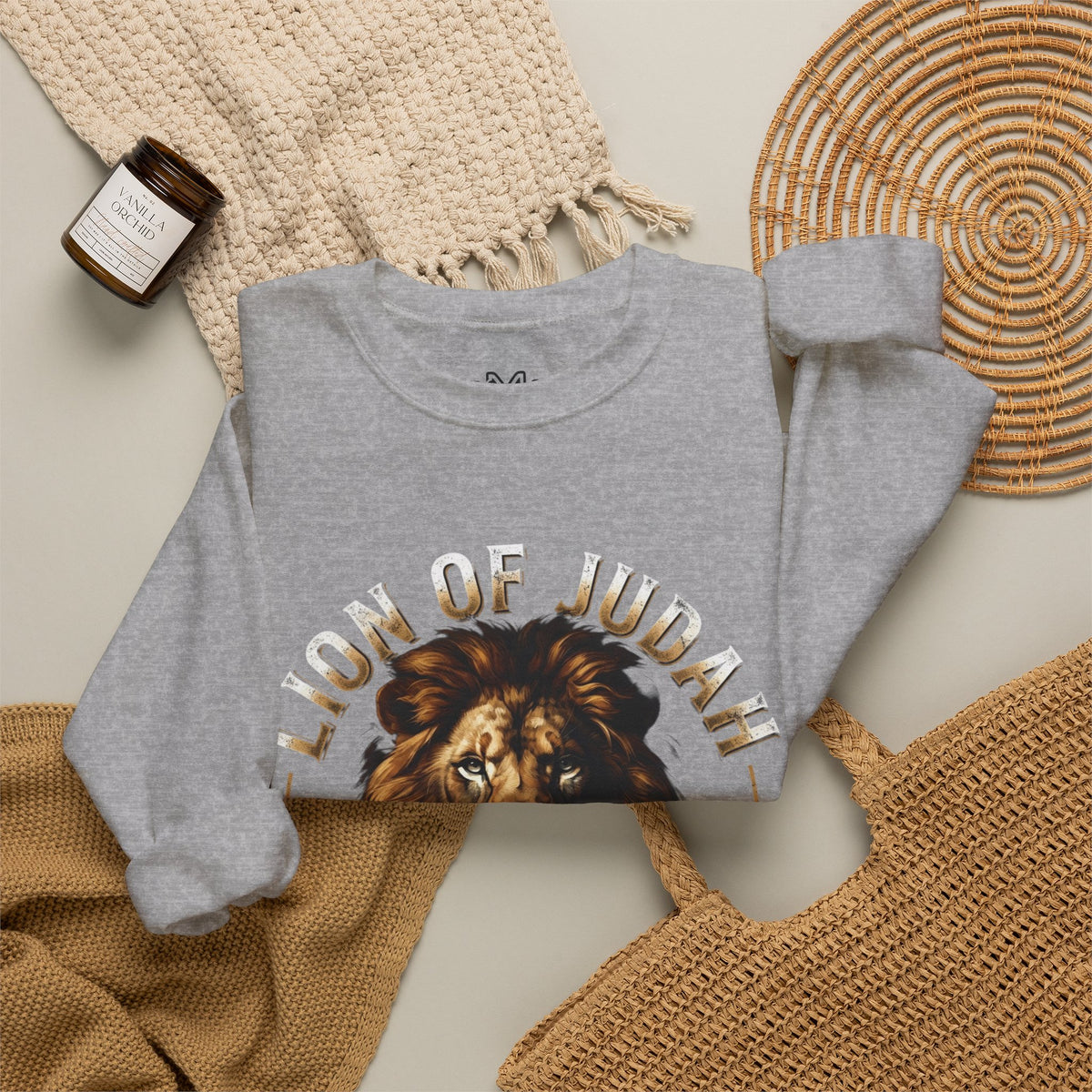Lion of Judah Sweatshirt – "Revelation 5:5" Christian Crewneck