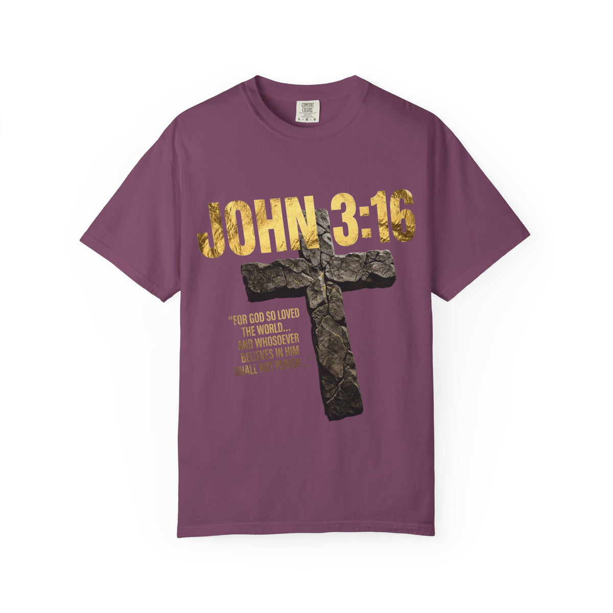 John 3:16 Cross T-Shirt — Christian Faith Scripture Tee