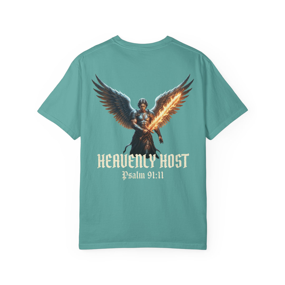 Angel Gateway T-Shirt — Fiery Winged Guardian Graphic Tee