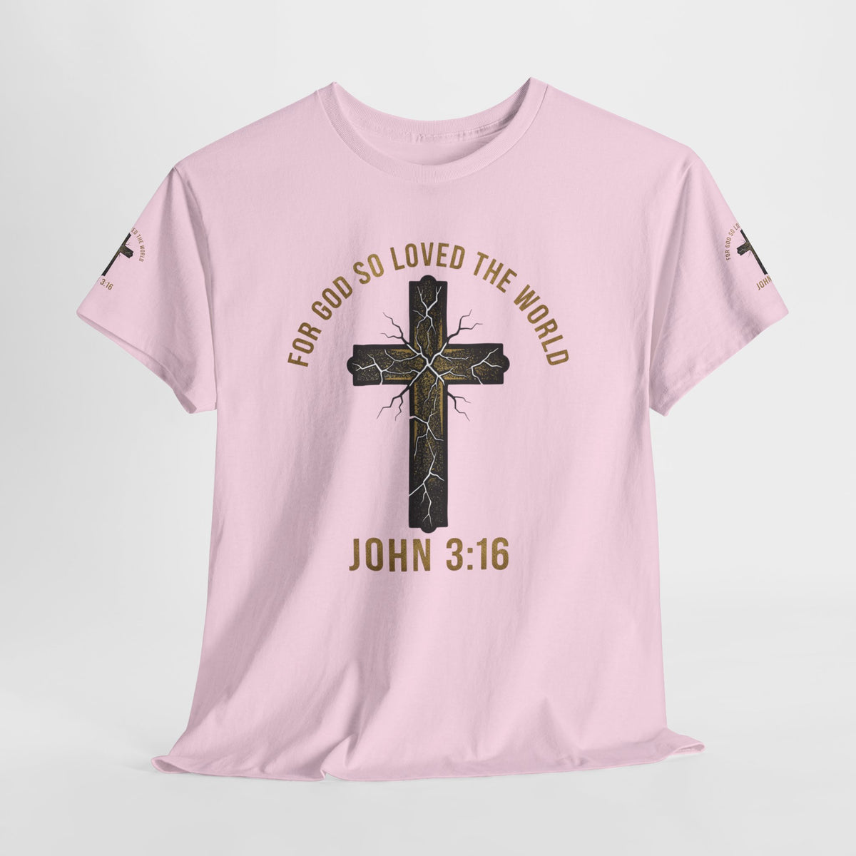 John 3:16 Cross T-Shirt — "For God So Loved the World" Christian Tee