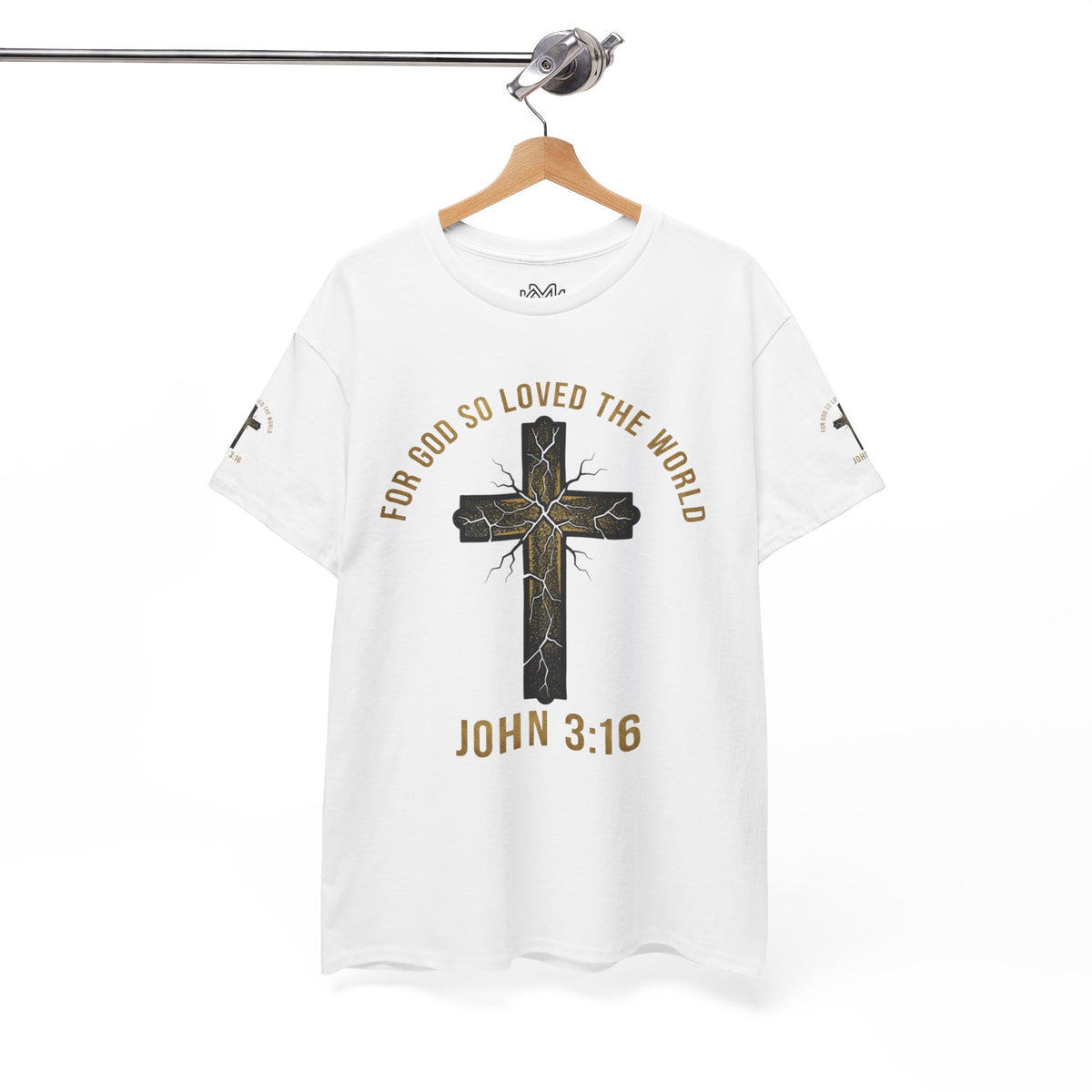 John 3:16 Cross T-Shirt — "For God So Loved the World" Christian Tee