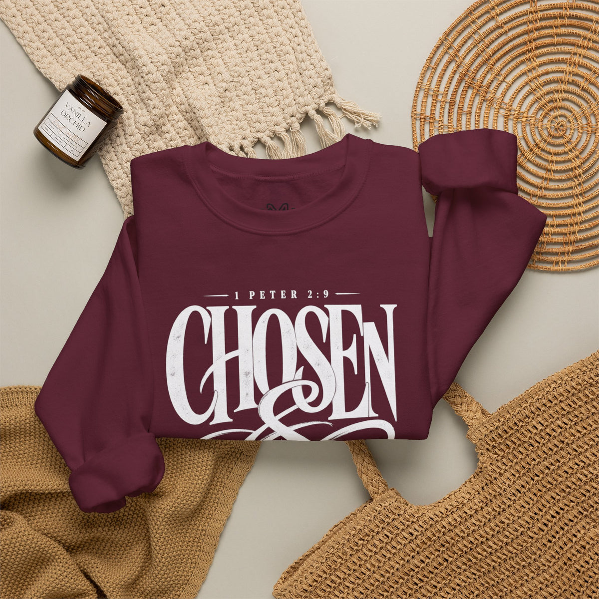 Chosen & Called Crewneck Sweatshirt — Christian Faith Apparel, 'A Royal Priesthood' Gospel Pullover