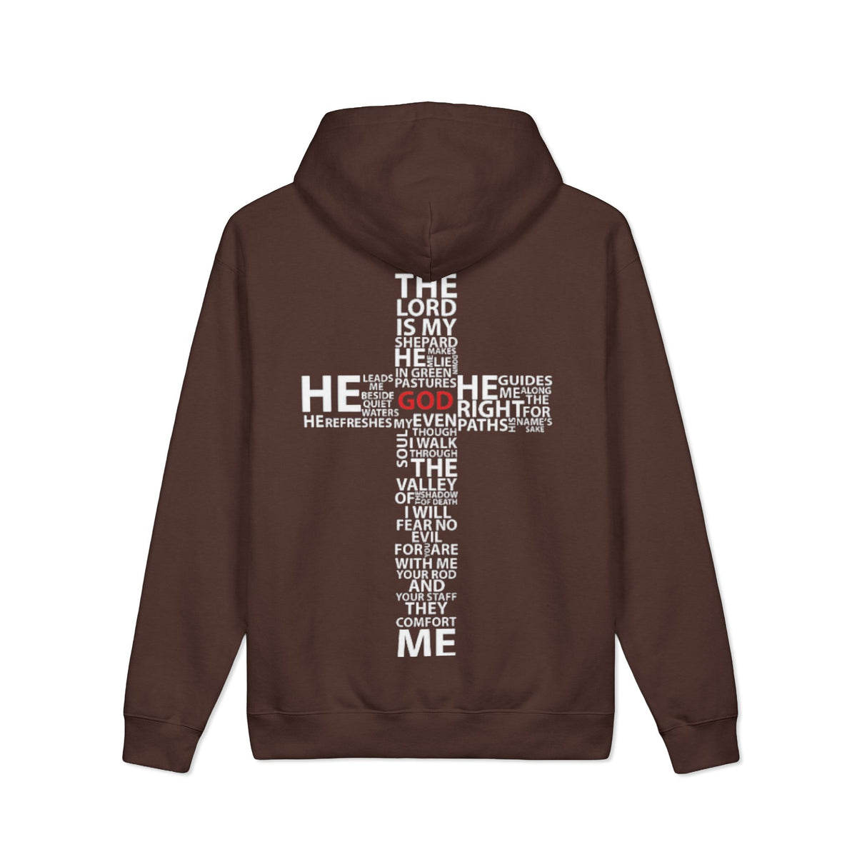 Psalms Hoodie — Scripture Cross Word Art Christian Pullover