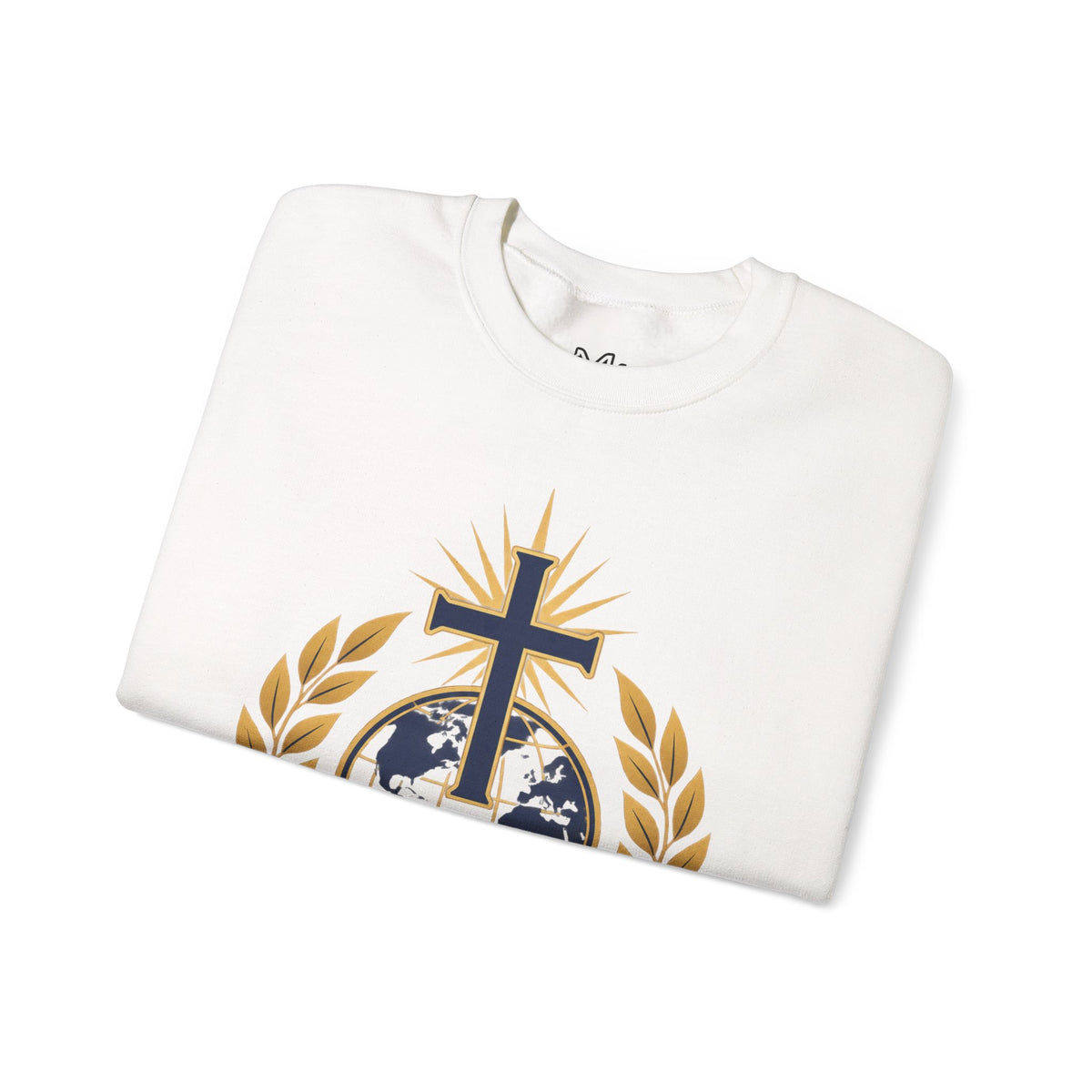 Great Commission Crewneck Sweatshirt — Christian Cross Globe Design