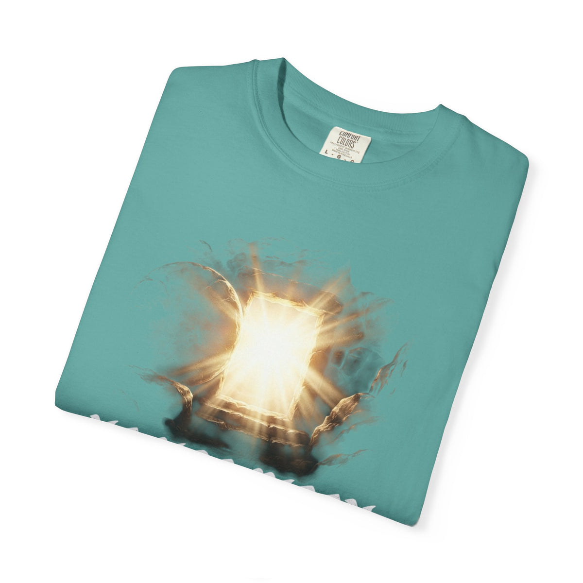 Angel Gateway T-Shirt — Fiery Winged Guardian Graphic Tee