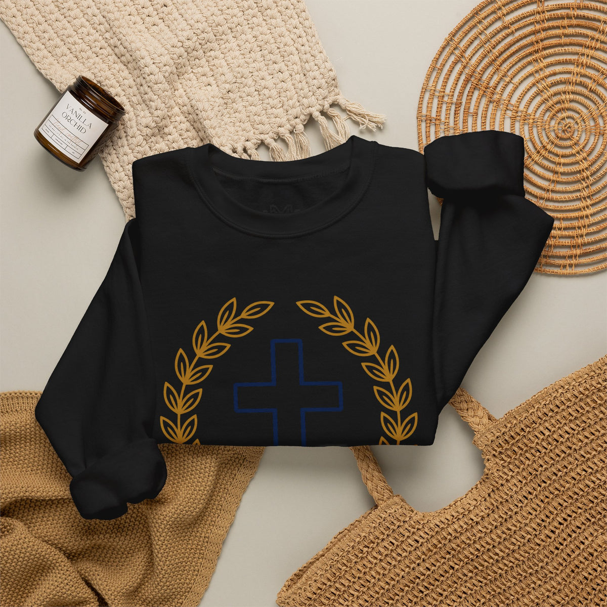 Agape Cross Crewneck Sweatshirt — Christian Faith Pullover
