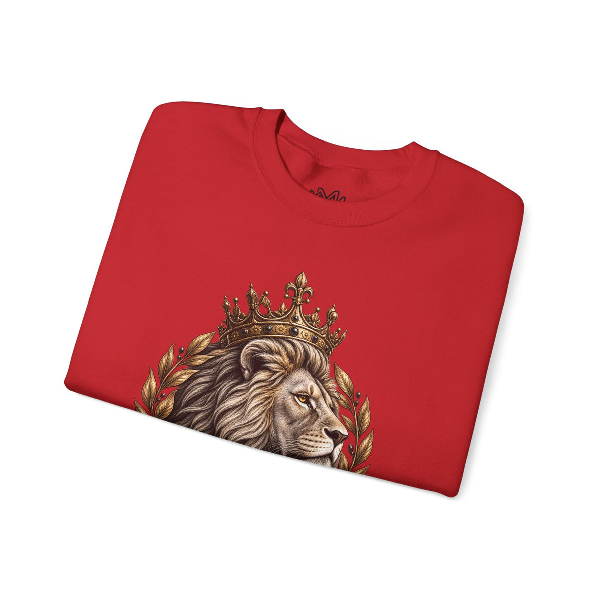 Strength Lion Crewneck Sweatshirt — Psalm 28:7 Inspirational Pullover