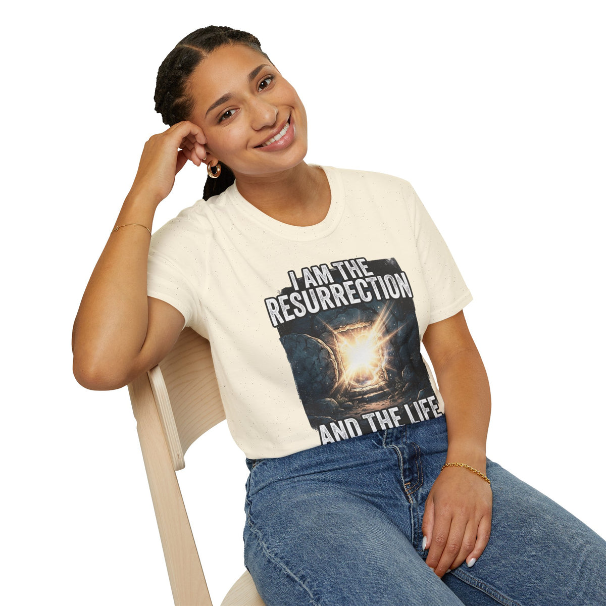 I Am The Resurrection T-Shirt — John 11:25 Christian Easter Tee
