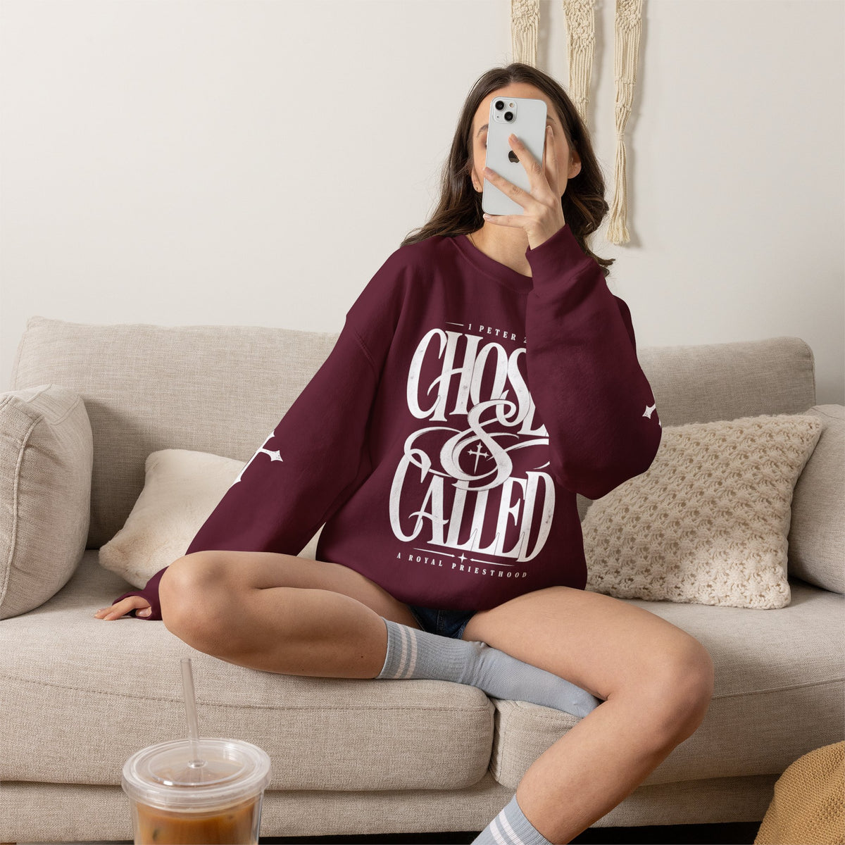 Chosen & Called Crewneck Sweatshirt — Christian Faith Apparel, 'A Royal Priesthood' Gospel Pullover