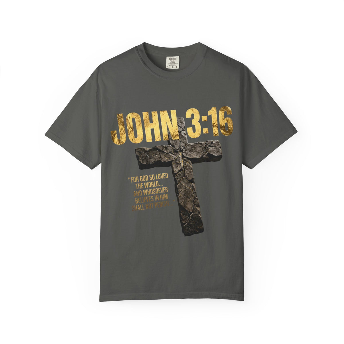 John 3:16 Cross T-Shirt — Christian Faith Scripture Tee