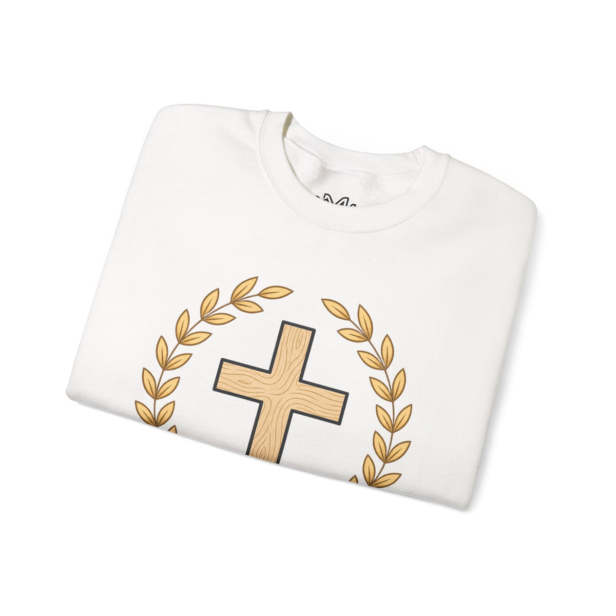 Christian Cross Crewneck Sweatshirt – "Christ Lives in Me" Religious Pullover
