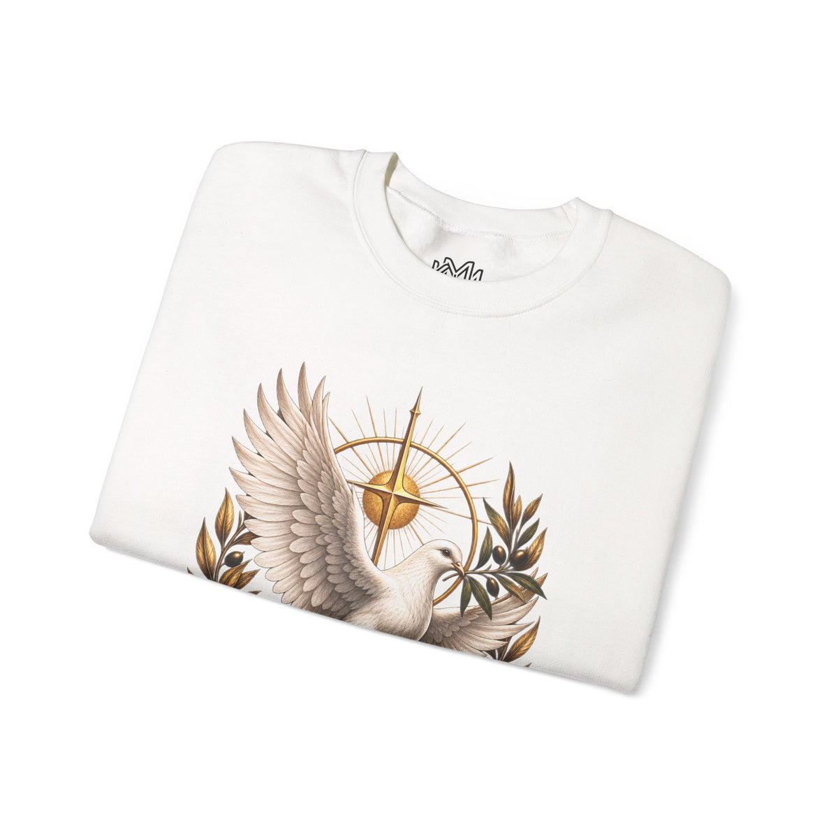 Peace Dove Crewneck Sweatshirt — Religious Christian Dove & Olive Branch Pullover