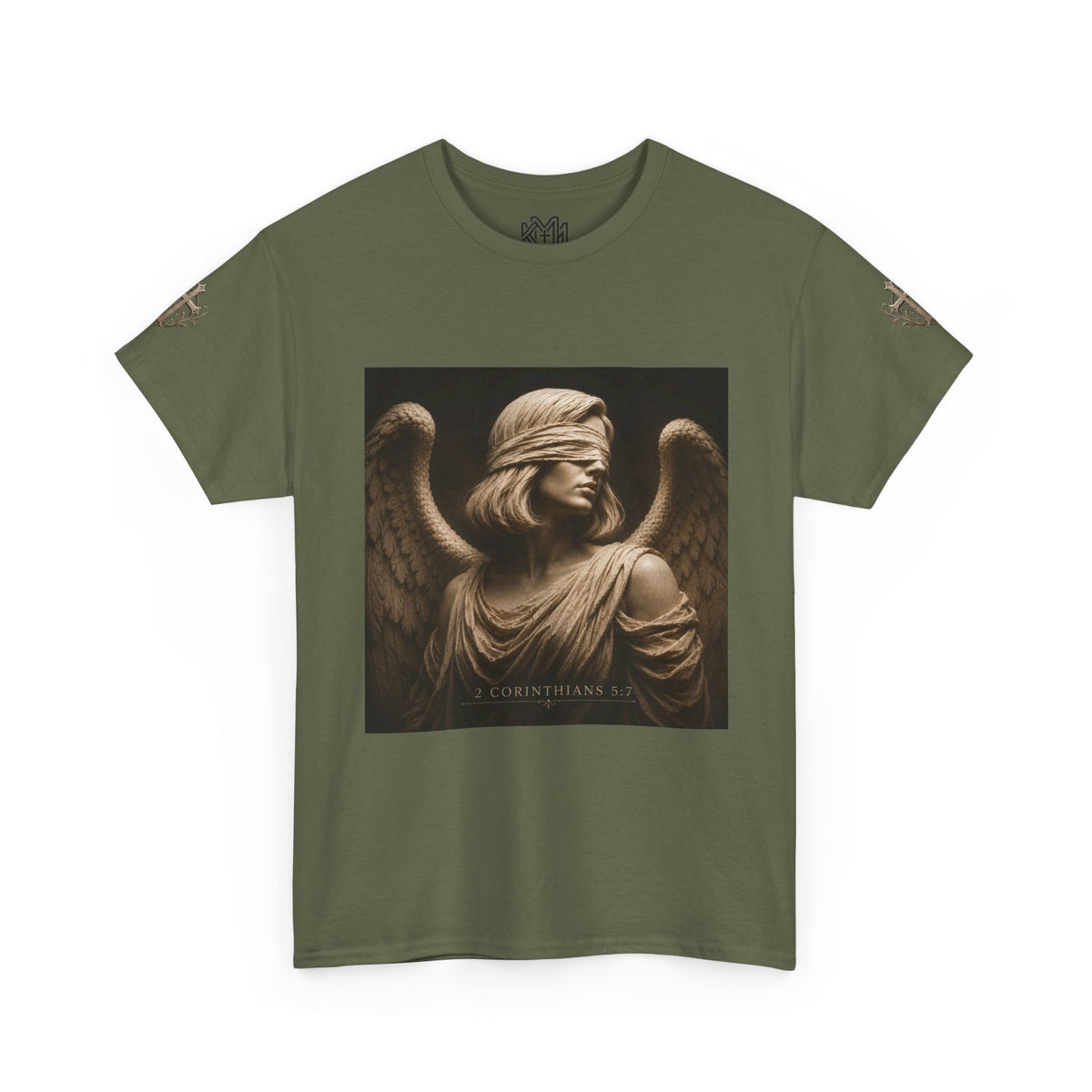 Angel Graphic Tee — "Walk by Faith, Not by Sight" Inspirational T‑Shirt