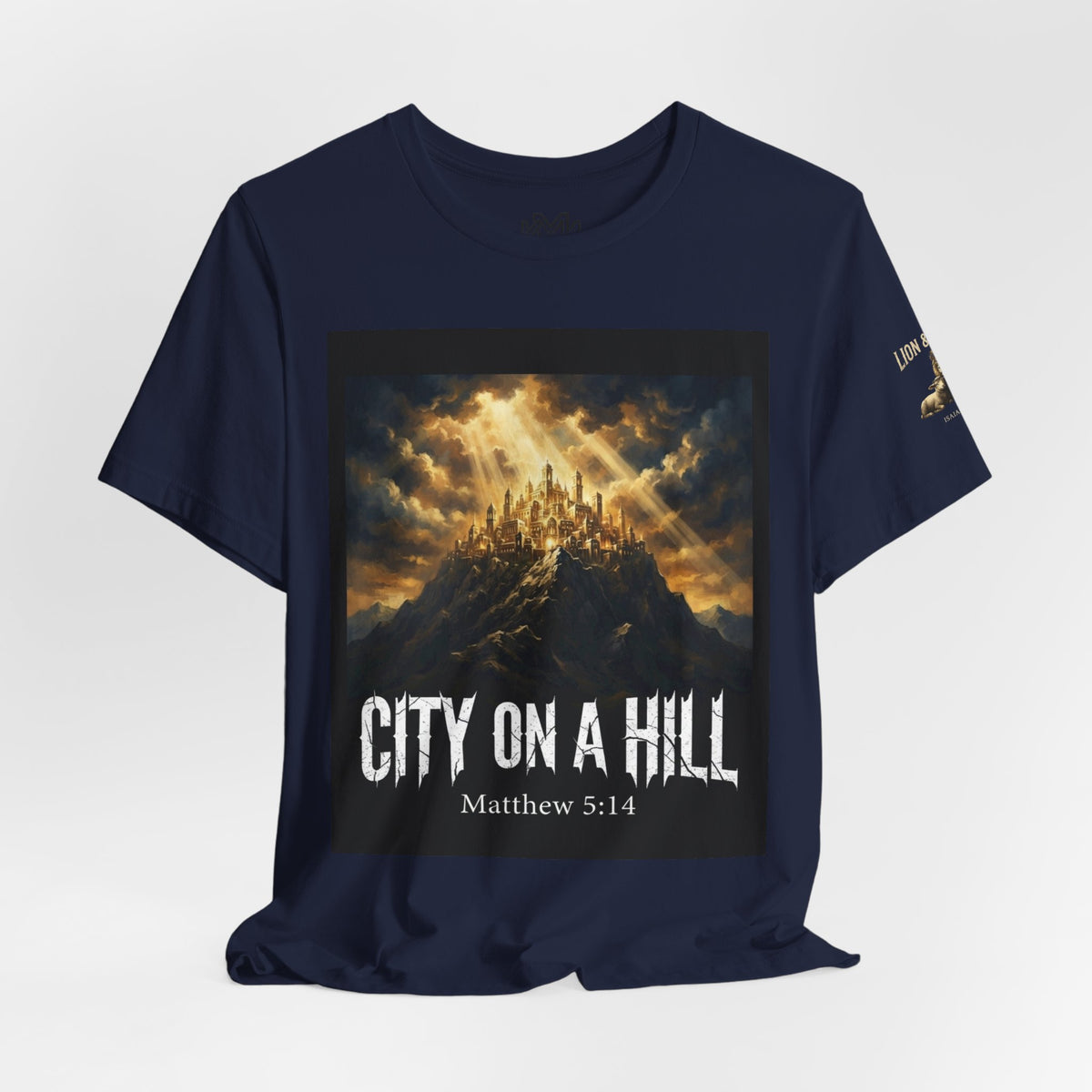 City on a Hill T-Shirt — Matthew 5:14 Christian Faith Tee