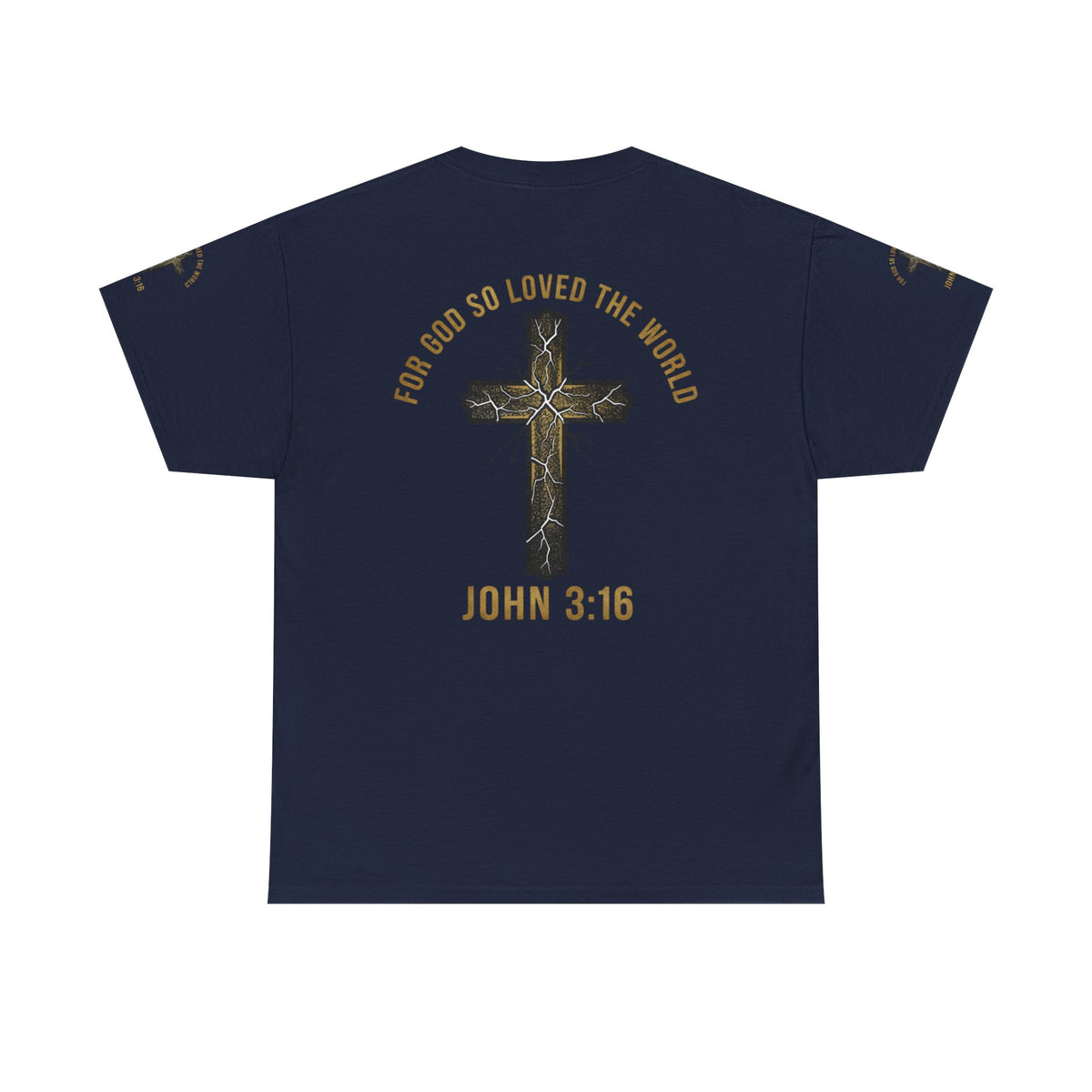 John 3:16 Cross T-Shirt — "For God So Loved the World" Christian Tee