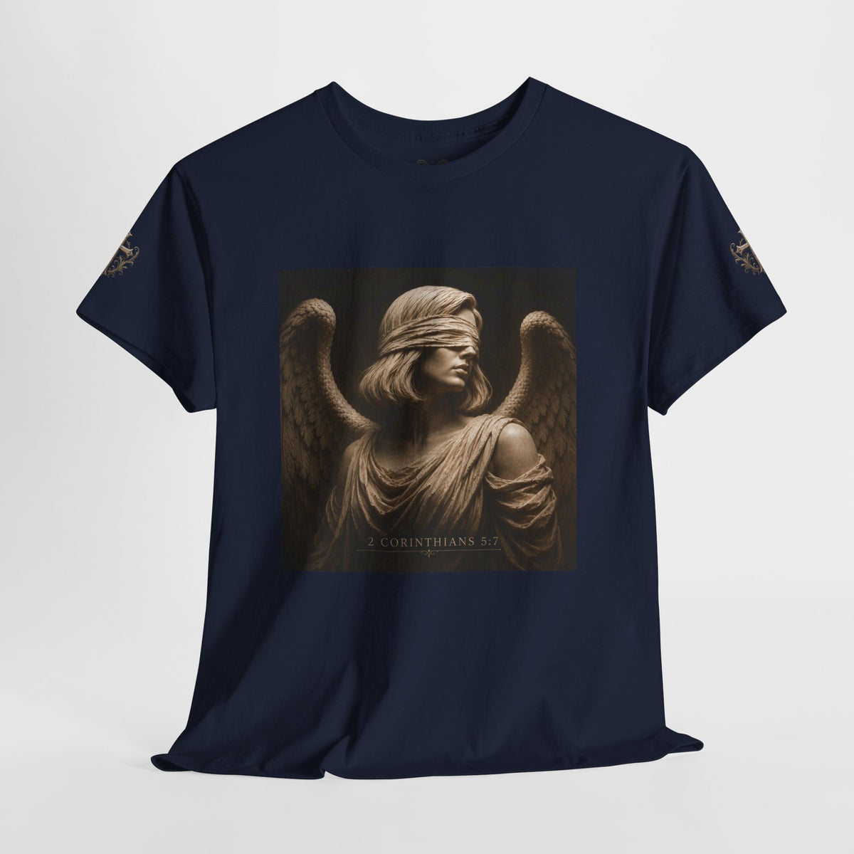 Angel Graphic Tee — "Walk by Faith, Not by Sight" Inspirational T‑Shirt